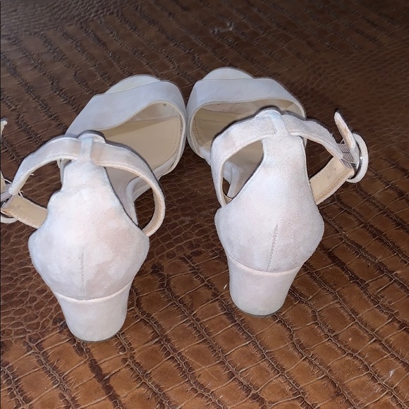 J Crew Blush Suede Wedge Shoes Size 9.5 - Picture 2 of 7